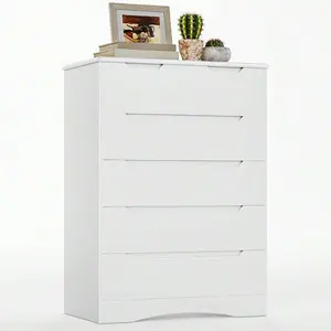 6   Drawer Units Chest Of Drawers Smooth Rail Bedroom  For Bedroom ,  With Recessed Distinctive Handles With Sturdy Drop Guard, Available In White And Black Dresser Storage Wall Shelf Charging 8-Drawer