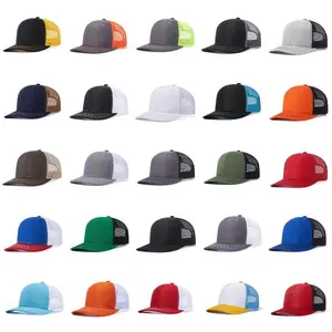 2025 New Personalized Fashion Design Richardson 112 Mesh Blank Solid Color Sunshade Hat Summer Breathable Baseball -Q
