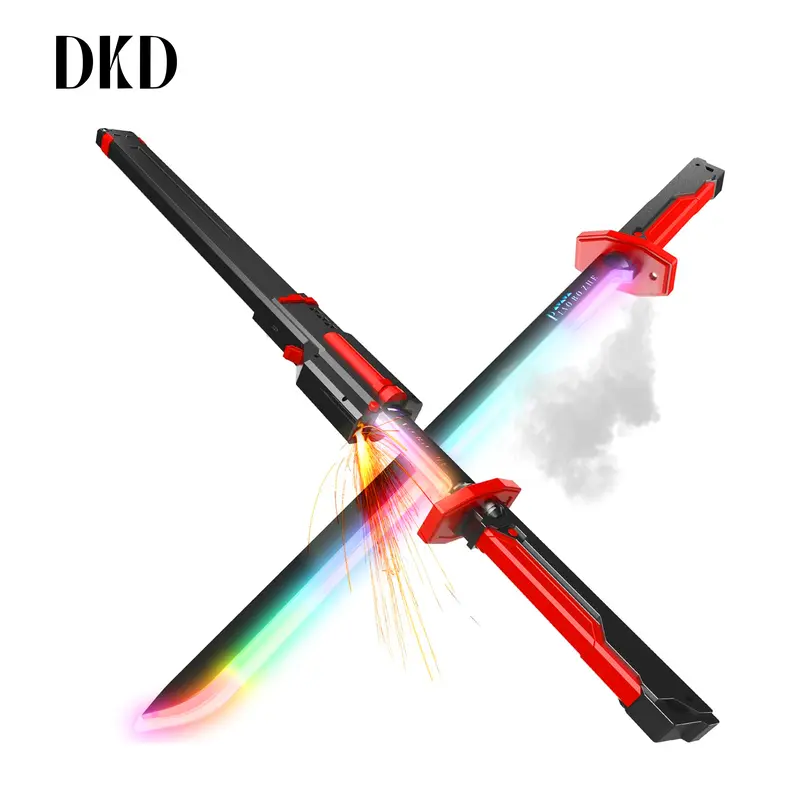 DKD Summer Special:  Cyberpunk "Spark Blade" 31.5-Inch Lightsaber — 7-Color Illuminating Blade, Sound, Light & Mist Effects, Futuristic Glowing Sword, Type-C Charging; Ideal for Parties, Festivals, and Sci-Fi Collectors