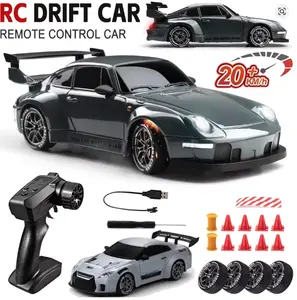 WD RC Drift Car 1:24 Scale – High Speed 20KM/H Remote Control Car with LED Lights & Drifting Tires – Off-Road Racing Sport Toy for Kids & Adults