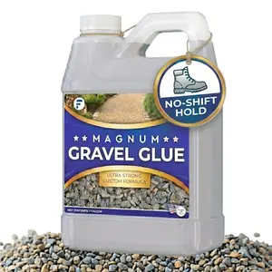 Magnum Gravel Glue for Landscaping - 128oz, Adhesive for Pea Gravel, Small Pebbles, & Gravel, Gravel Binder, Glue for Landscape, Landscape Lock for Homeowners & DIY Enthusiasts