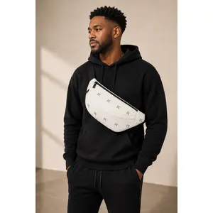 KYNDEO Men's Multi-Function Motion Belt Bag - Ivory Monogram, Adventure-Ready, Utilitarian, Packed with Style