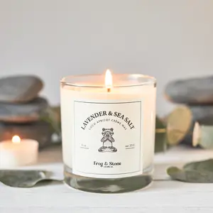 Lavender & Sea Salt Candle Decor