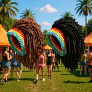 A fashionable wool man handsome wig hat, Dreadlock Loc Cap, suitable for outdoor sports birthday gift daily wear.