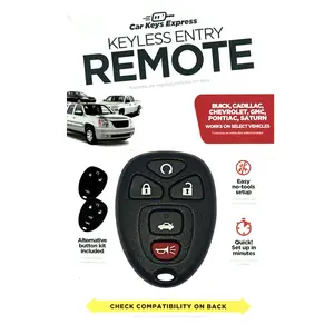 Keyless Entry Remote for Select Buick, Cadillac, Chevrolet, GMC Pontiac, & Saturn Vehicles 5 Button Remote FOB (GMRM-MZ1RE-KIT)
