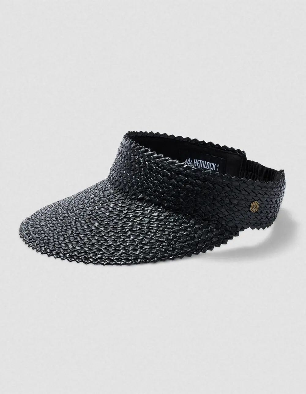 HEMLOCK HAT CO.  Womens Capri Straw Visor, Black