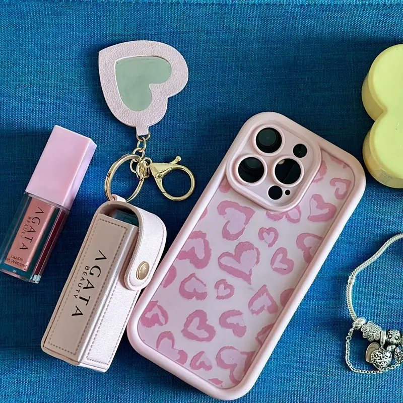 Agata Beauty Lip Oil Holder with Heart Charm & Pink Packaging - Find Your Beauty Inside with Heart Charm & Pink Packaging