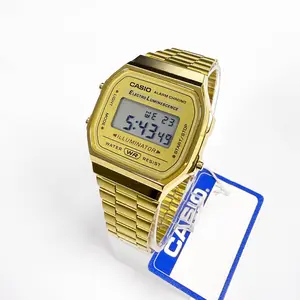 Casio A168WG-9W Digital Watch with Alarm Chrono and Water Resist Features Gold-Tone Stainless Steel Band Casio A168WG-9W Digital Watch with Alarm Chrono and Water Resist Features Gold-Tone Stainless Steel Band
