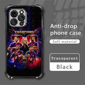 Gavi Yamal Electroplated Transparent TPU Airbag Cellphone Case - Shockproof Silicon Protection Cover for iPhone 17 Pro Max,16,15,14,13,12,11 - Stylish Anti-Drop Handheld Mobile Accessory