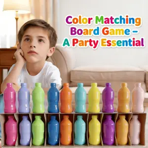 Color matching Plastic Stacking Drink Bottle Collide Match Toy,indoor board game,Interactive Parent-Child Tabletop Educational Shape Sorter, Develops Memory, Logical Thinking,Portable Travel-Friendly for Home,Game snack,  interactive learning
