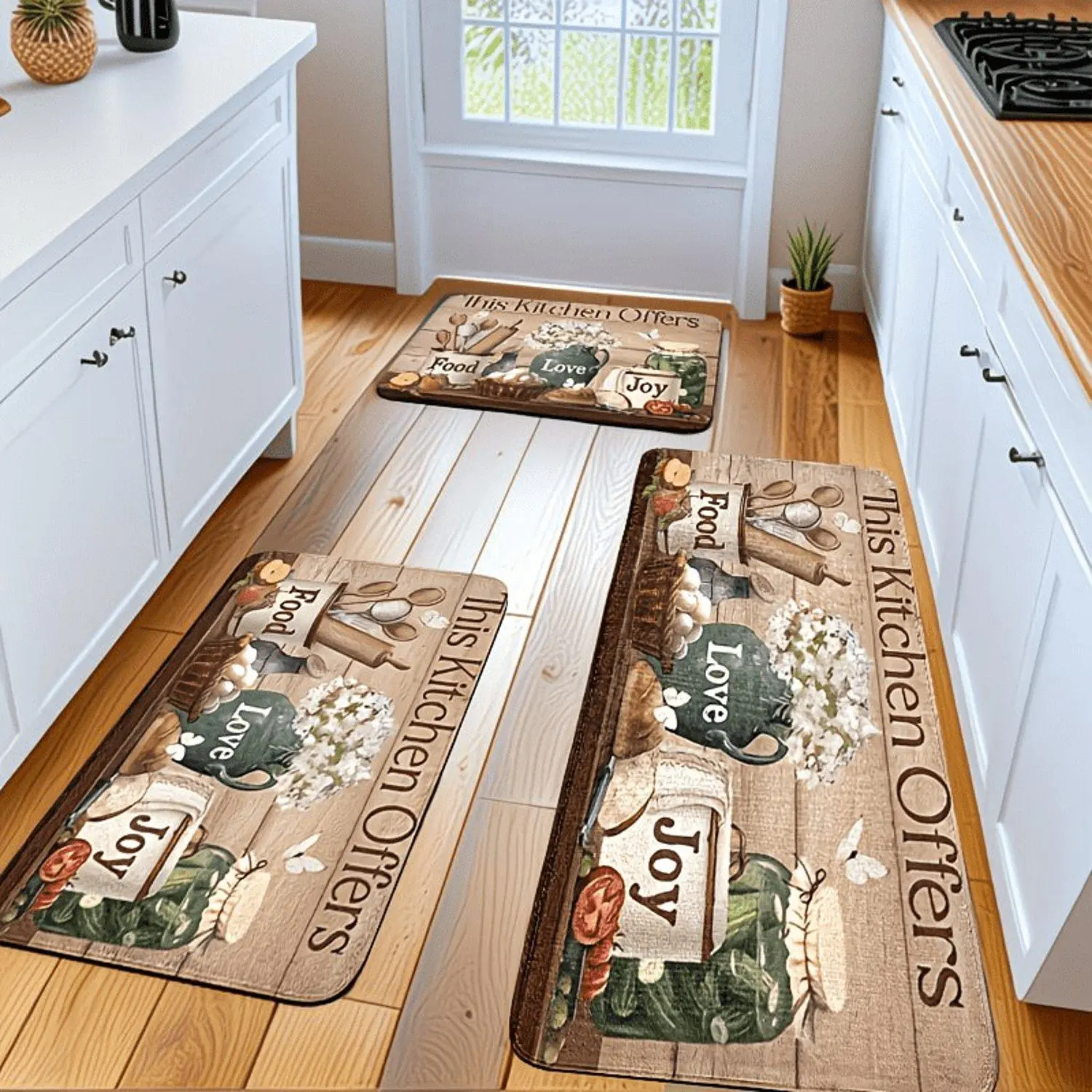 1pcs Mat Suitable Bathroom Bedroom Living Room - Soft Flannel Non-Slip Cushioned, Machine Washable Striped, PVC Backing & Easy Clean