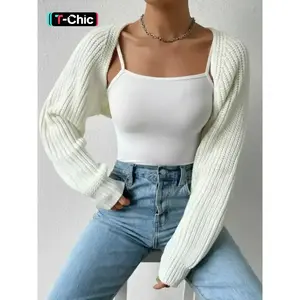 Women's solid color raglan sleeve cardigan, short collar cardigan, slit cardigan, spring and autumn casual fit long sleeved knitted sweater, fashionable women's knitted clothing, suitable for daily wearRAIMENTRY