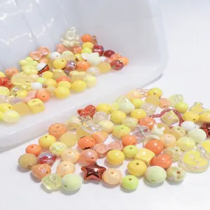 DIY Bead Bag Kit Mix Colors Contains Bear Heart Star Shapes Acrylic Material Perfect for Craft Lovers