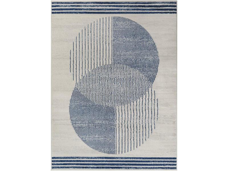 Livabliss Floransa Modern Machine-Woven Round Home Decor Rug - Durable Polypropylene, Minimalist Abstract Multi-Color, 6 Ft. 7 In. X 6 Ft. 7 In. (78.74 in W x 78.74 in L), High-Traffic Indoor, Woven Texture, Model FSA2379-67RD