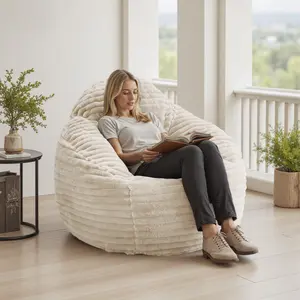 Bean Bag Chair, 39 Inch Bean Bags for Adults and Kids, Chair with Memory Foam Filled, Bean Bag Couch with Backrest and Armrests, Comfy Sofa for Living Room, Bedroom and Dorm