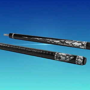 EVO RECON Ghost Pool Cue - Carbon Fiber Shaft, Microfiber Leather Wrap, 12.5 mm Tip, 29 in Shaft & Butt, Pro Taper, 3/8-8 Ultra-Stiff Stainless Joint, 19-19.5 oz, Camo-Inspired Design