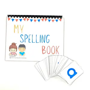 Spelling learning activity book. Cvc word spelling