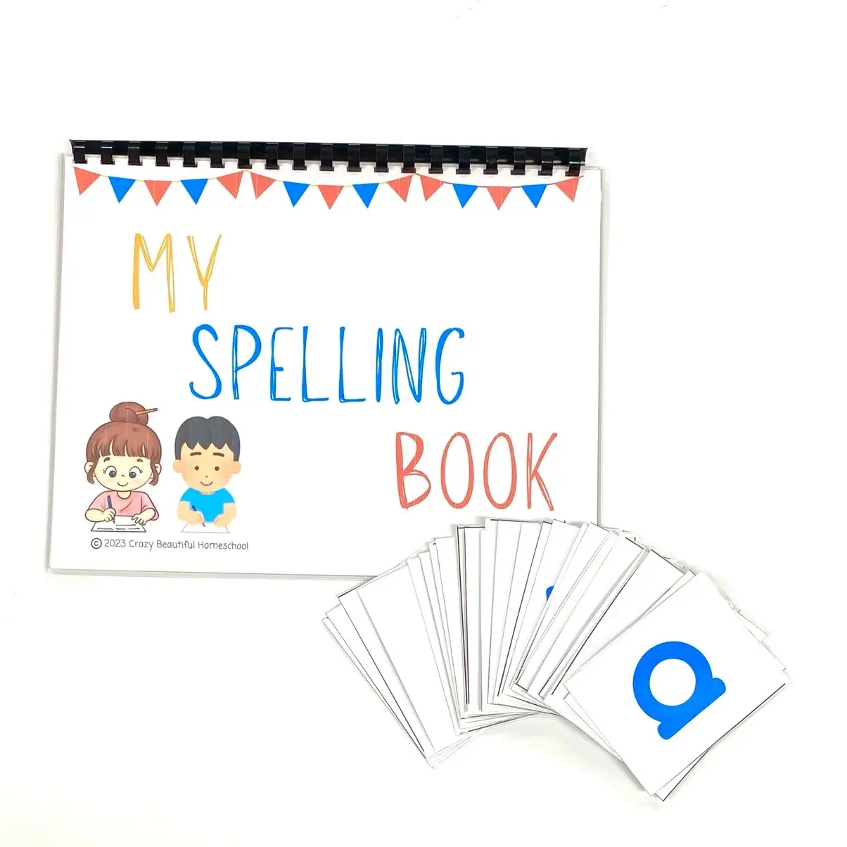 Spelling learning activity book. Cvc word spelling