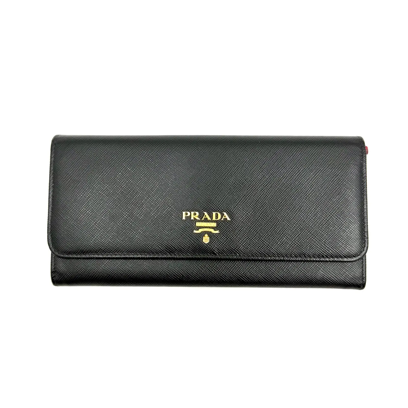 Pre-owned PRADA As Shown Clutches & Wristlets 4083 Saffiano Continental Flap Wallet 26.05.05