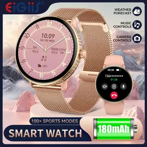 Smartwatch for Women(AMOLED HD Screen), Smart Watch with Wireless Make/Answer Calls, Smart Notification, Digital Watch with Music Playback, Remote Camera Control, 100+ Sport Modes, Prefect Gift for Mother