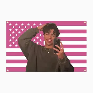 Malachi Barton Flag,Pink american malachi barton flags Tapestry,Funny poster For College Dorm Room Decor,Outdoor Parties, Gift,Tailgates Yard,Poster for Bedroom Decoration