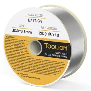 TOOLIOM E71T-GS .030"/.035" Diameter 2-Pound Spool Flux Core Self-shielded Carbon Steel Mig Welding Wire