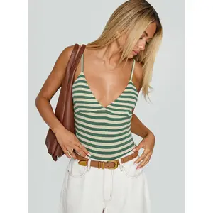 Like A Daydream Bodysuit Green / Cream