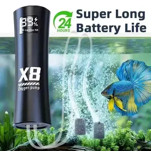 1pcs Oxygen Pump, Quiet and Powerful Aquarium Air Pump, Rechargeable High-Power Aeration Machine, Ideal for Fishing and Aquaculture