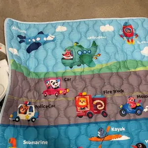 Baby Play Mat, 50x50 Playpen Mat with Super Soft Touch,  with Upgraded Anti-Slip Bottom, Machine Washable Babymat for Floor & Picnicn Decoration Items