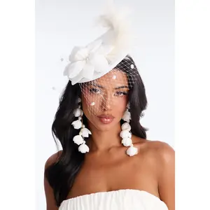 Talk Derby To Me Fascinator - White