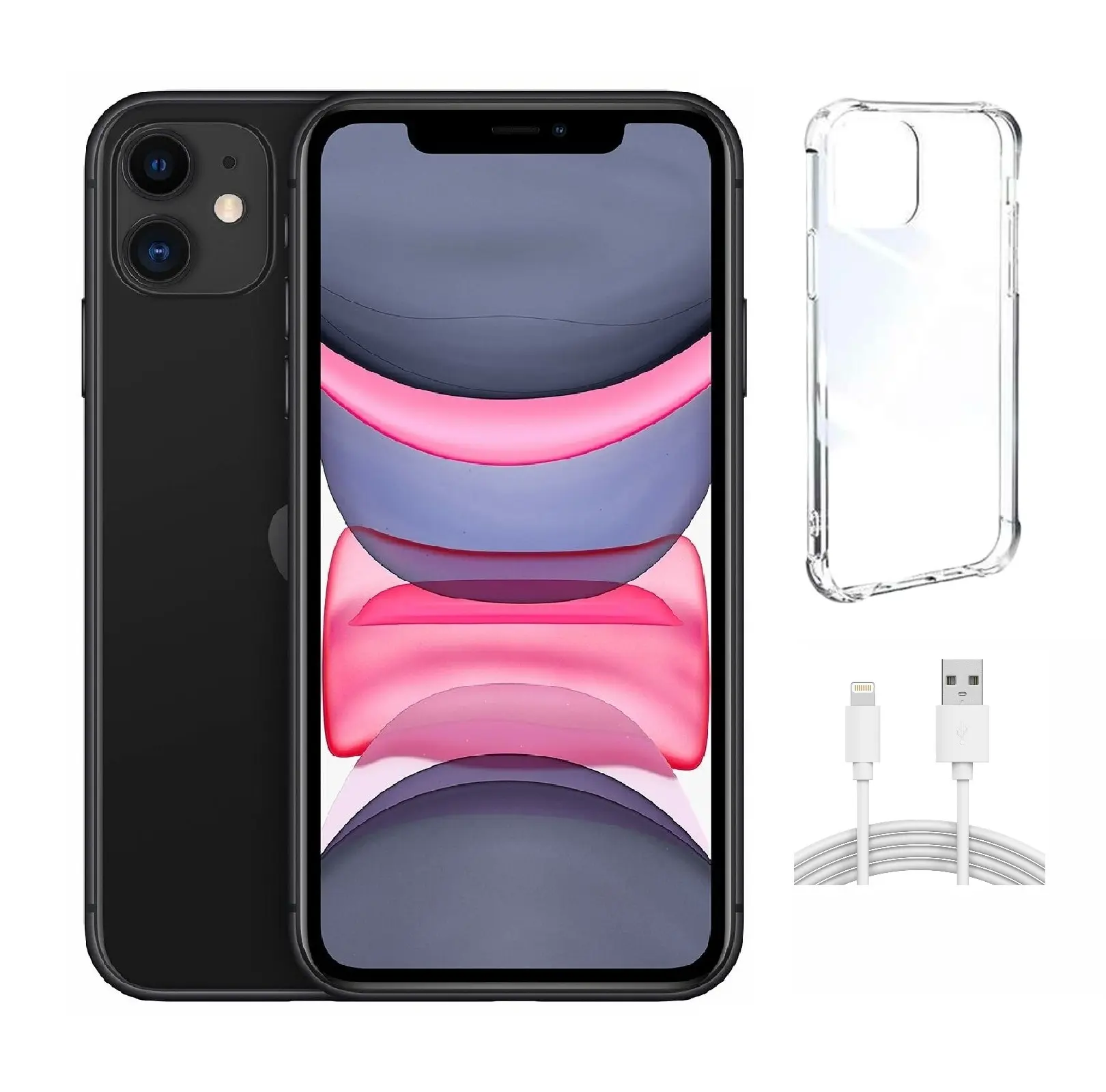 Refurbished iPhone 11 (Unlocked) - Good Condition with Case & 1 Year Warranty  A2111