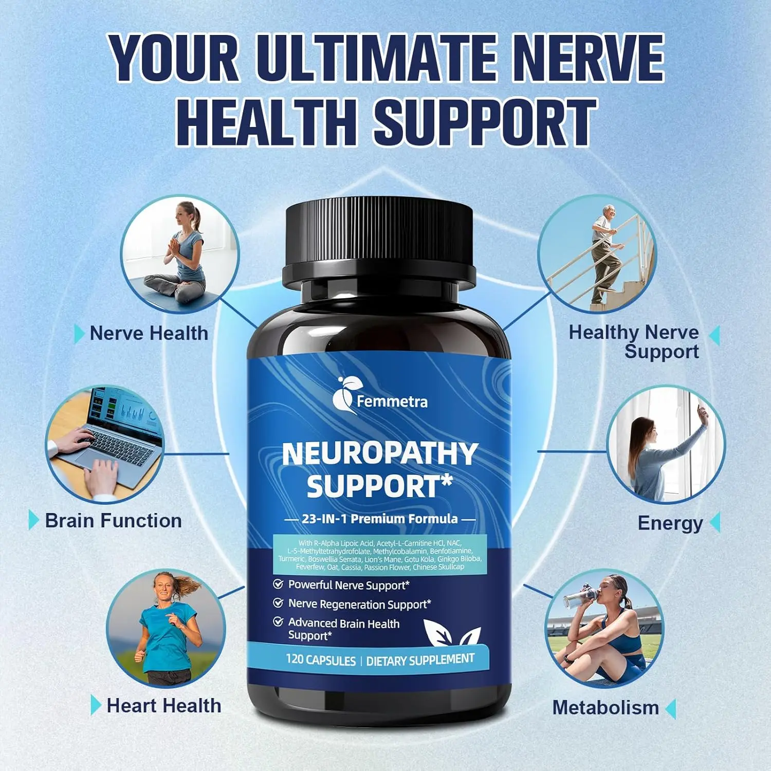 reddit acetyl l carnitine Nerve And Neuropathy Support Supplement, With R Alpha Lipoic Acid L  Carnitine B Vitamins Lions Mane Nac Magnesium Turmeric For Nerve Comfort  Antioxidant Support Liver Detox Cognitive Wellness, Holiday Health Gift -