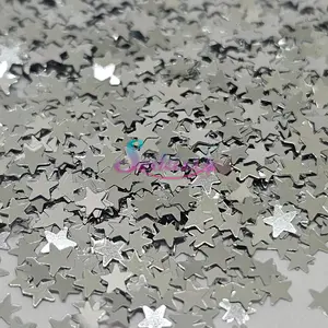 Silver Stars Metallic Shape Glitter - Silver Glitter