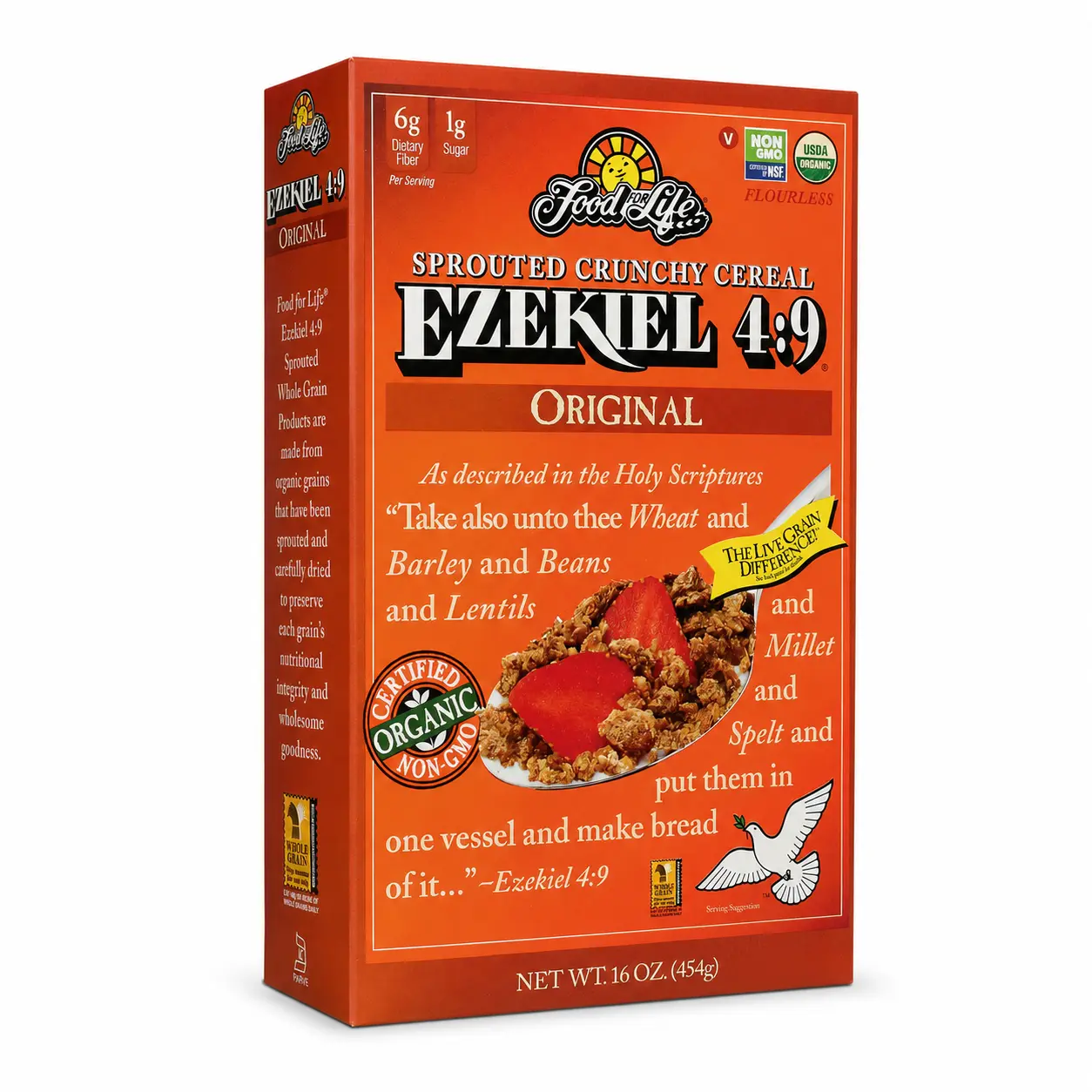 Food for Life Ezekiel 4:9 Original Biblical Inspiration Traditional Nature Sprouted Breakfast Cereal, 16 oz Healthier Choice Pantry Food