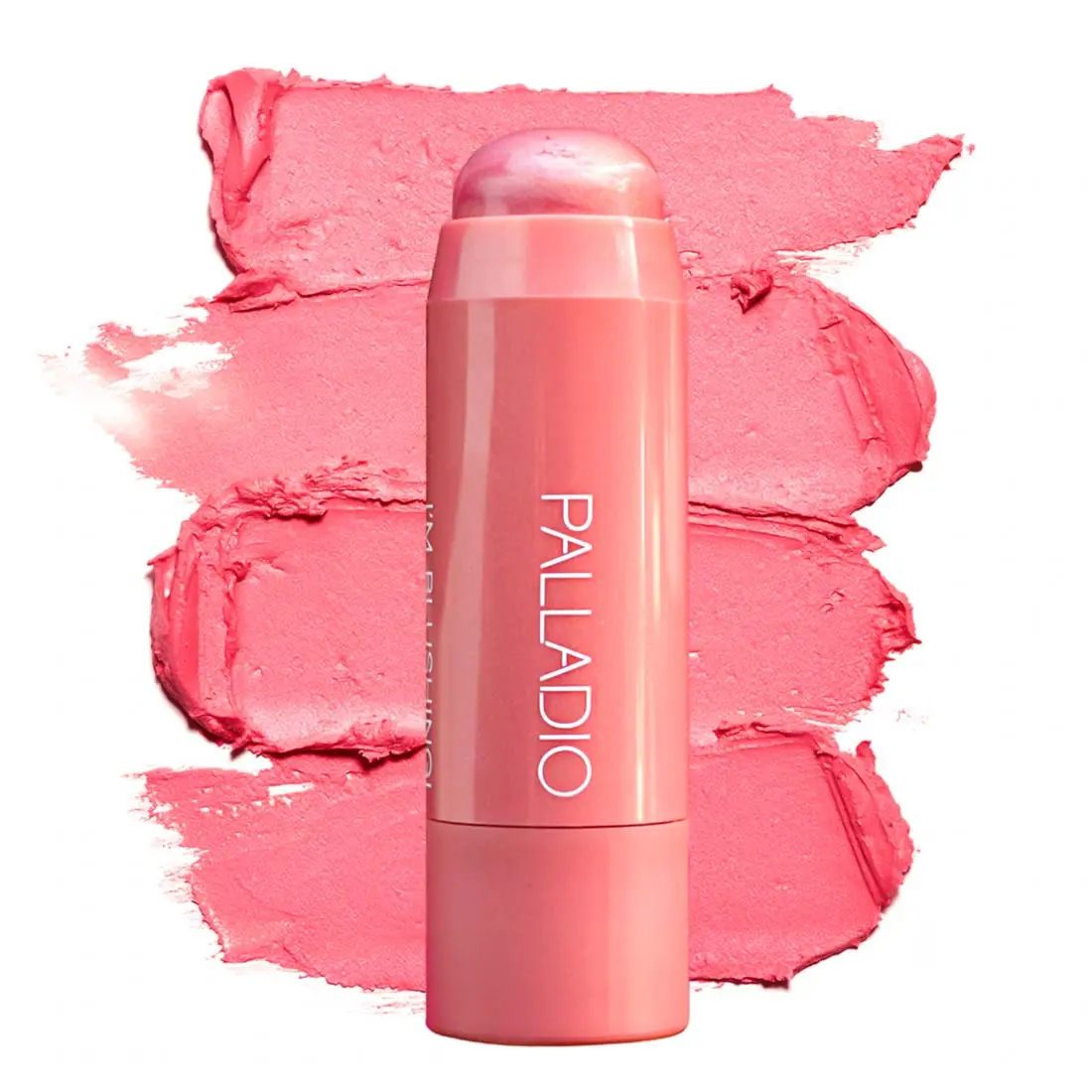 Palladio Beauty I'm Blushing 2-in-1 Vegan Herbal Cheek & Lip Tint - Dewy, Shimmery, Buildable Lightweight Cream Blush with Flower & Ginseng Hydrating Formula, Easy Blend, Lovely Dainty Sweetheart Application, All-Day Wear, Peach