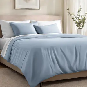 Bare Home Organic Cotton Sateen Duvet Cover Set Bedroom Bedding Set