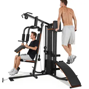 Home Gym, Home Gym Equipment with 118 LBS Weight Stack, Multifuctional Full Body Workout Station for Training Strength, All In One Workout Machine for Home Exercise