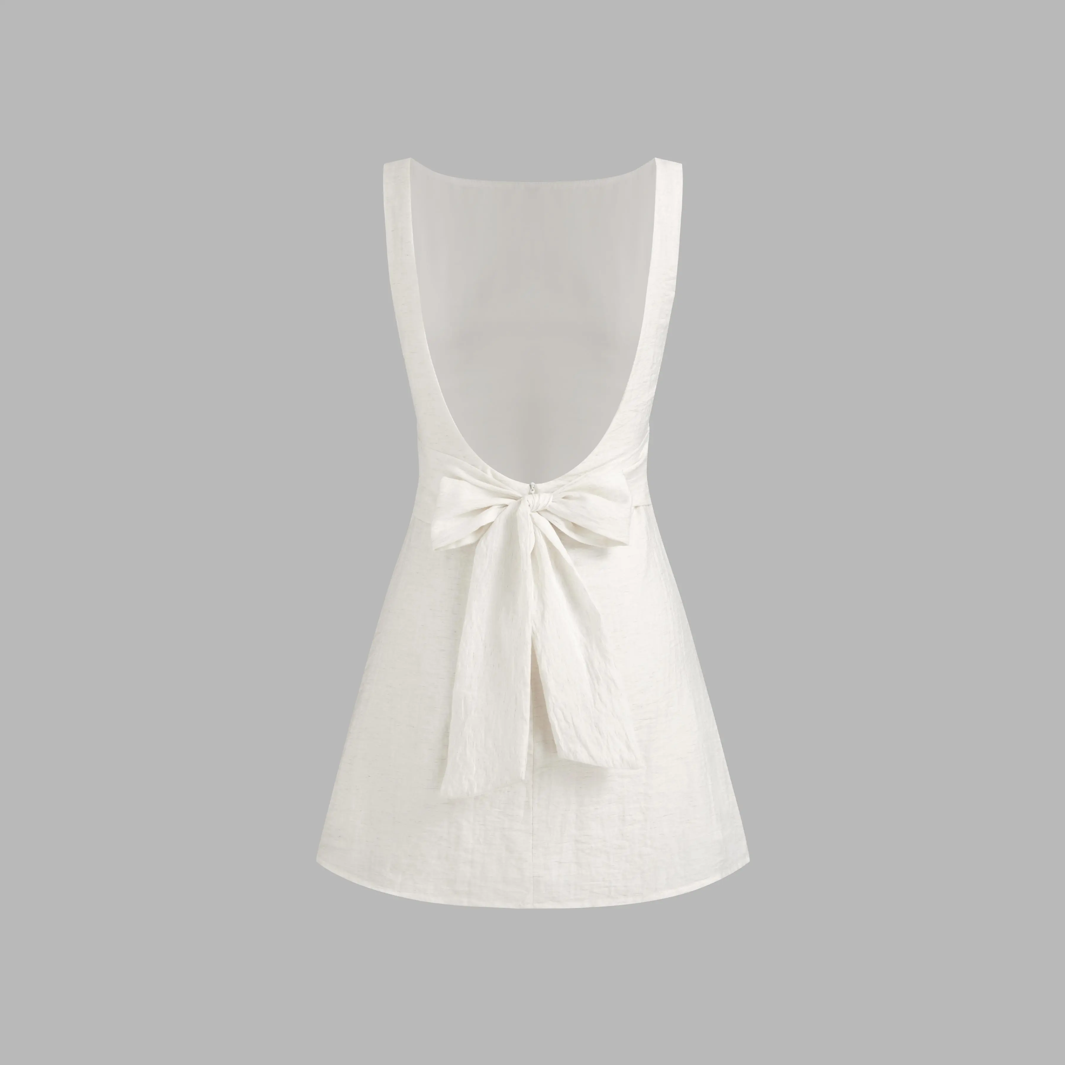 Cider Linen-Blend Boat Neck Knotted Backless Mini Dress Women's Chic Elegant Summer Vacation Sundress, Solid White A-Line Fit Flare Party Cocktail Dress - TikTok Shop Cider Linen-Blend Boat Neck Knotted Backless Mini Dress Women's Chic Elegant Summer Vacation Sundress, Solid White A-Line Fit Flare Party Cocktail Dress - TikTok Shop