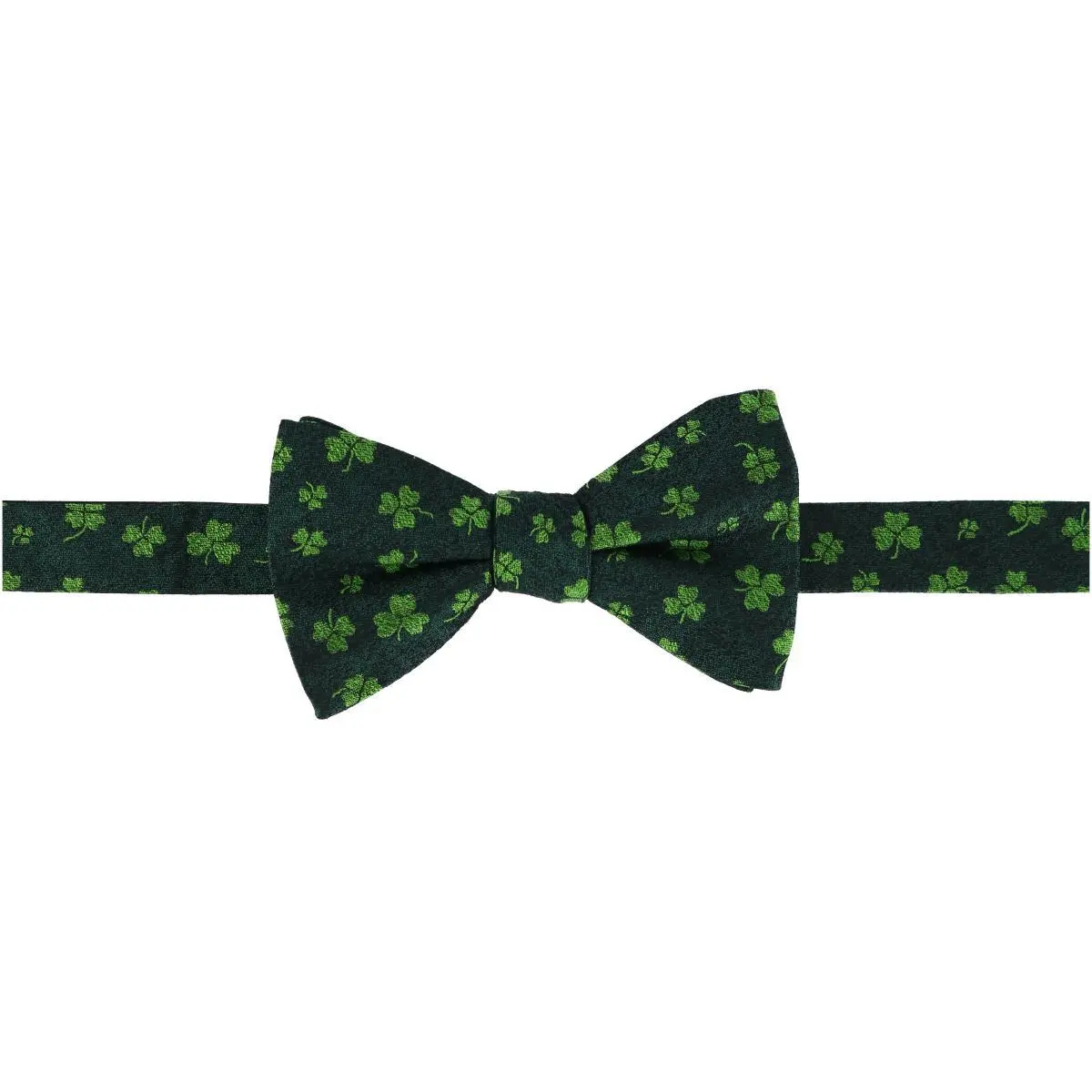 Trafalgar Green Shamrock Novelty Silk Bow Tie, Bow Ties