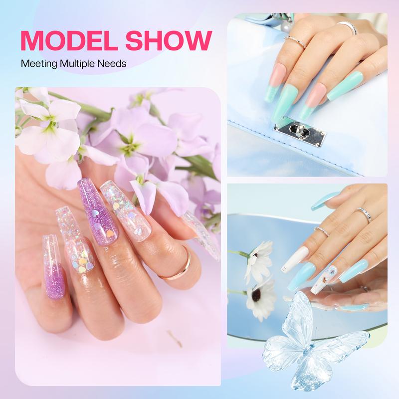 Beginner Poly Gel Nail Kit: 15/8 Colors & UV Lamp | Complete DIY Nail Art Set for Home Use | Perfect for Women & Girls