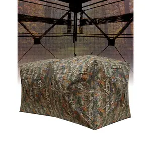 GAOMON Hipicute Hunting Blind - Pop Up Ground Blinds for 2-3 People with 270° See-Through Windows & Silent Magnetic Door, Lightweight & Portable for Outdoor Hunting