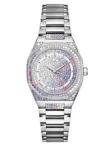 GUESS Female Gc Silver-Tone Crystal Analog Watch