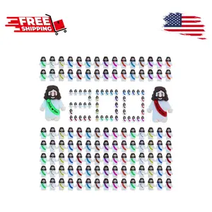 50 Pack Little Jesus Figures Easter Mini Rubber Toys to Hide and Seek