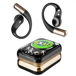 Wireless Open-Ear Earbuds, Soccer Stylish Bluetooth Earphones, Low Latency, HiFi Stereo Sound, Noise Cancelling Headphones, Ideal for Sports, Commute & Daily Use