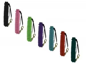 14' Leather End Nylon Pro Braid Training Lead Rope