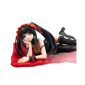 Cute Kurumi in Pajamas Sleeping Decoration - Relaxed Nightwear Pose| Date A Live Anime Desktop Collectible gifts Magic Academy Fantasy Plush Box Figure Fashion Mini Action Cute Cartoon Figurine Mini Figurines