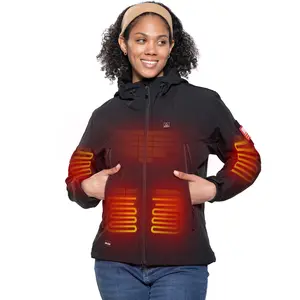 Women's Soft Shell Heated Jacket With 12V Battery Pack
