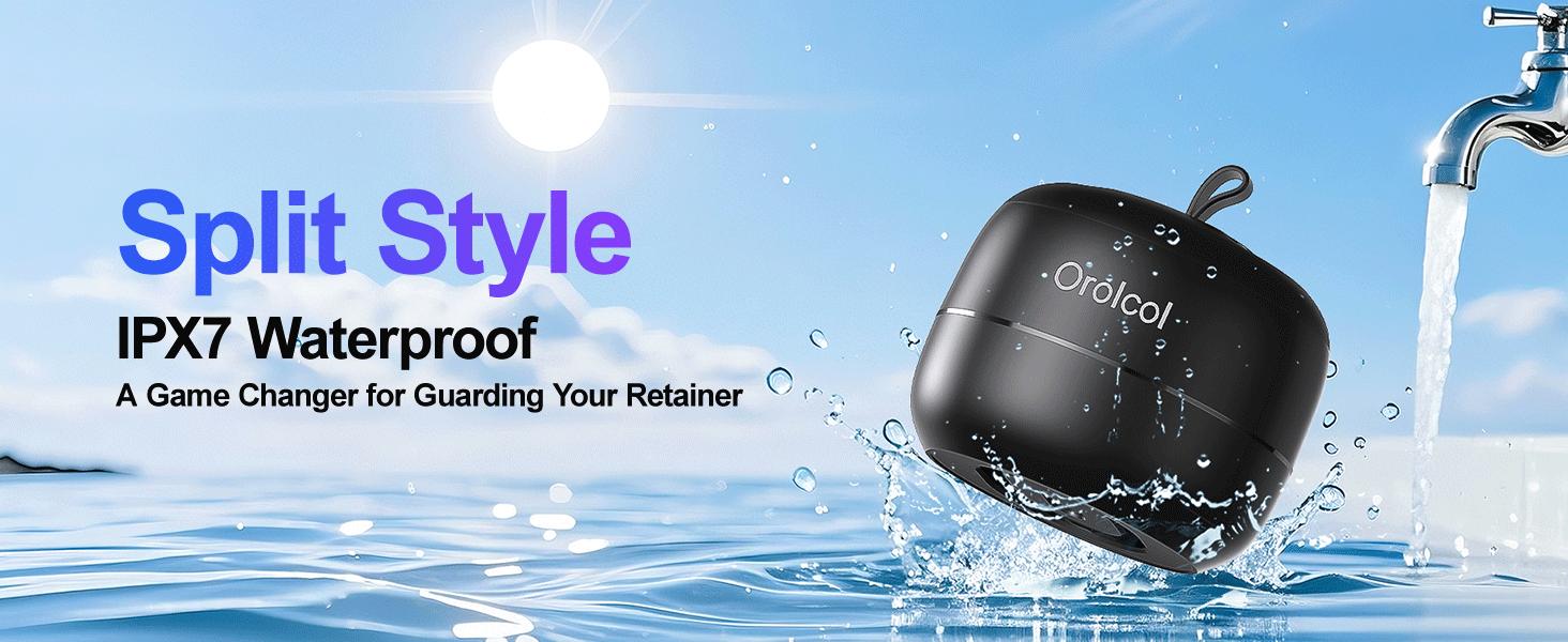 Ultrasonic UV Dentures Cleaner , 42 kHz Ultrasonic Retainers Cleaner Cleaning with 3 Time Modes & UV-C Light, Portable Dental Cleaner for Oral Care Appliances