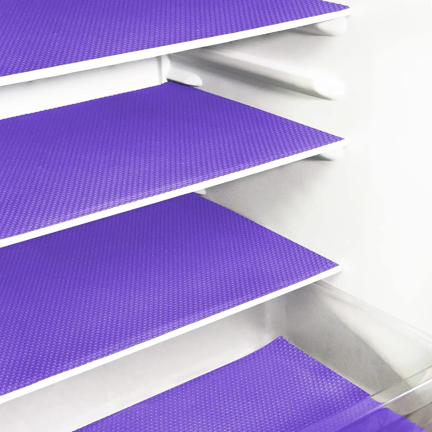8 count Refrigerator Liners, Washable Fridge Liner Mats Covers Pads for Glass Shelf Cupboard Cabinet Drawer  Kitchen Accessories Organization (Purple)
