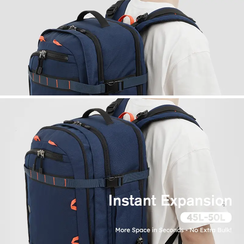 TOLACCEA Expandable Travel Backpack 40-45L Dual Laptop Compartments TSA  Flight Approved Carry On Travel Duffel Backpack for Work Trips Hiking  Backpack - TikTok Shop